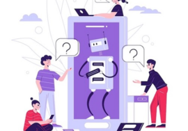 a group of people using ChatGPT-4 with a robot on a phone.
