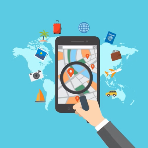A hand holding a smartphone with Google Search Central Live icons.
